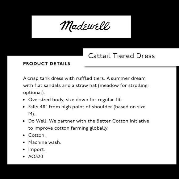 Madewell White Cattail Tiered Dress NWT Size 3X Sold Out on Website - Picture 17 of 17